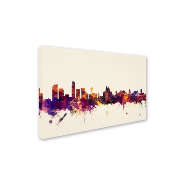 Michael Tompsett 'Liverpool England Skyline' Canvas Art,30x47